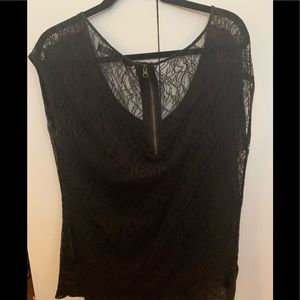 Lace back tee